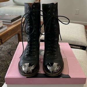 Jeffrey Campbell Black Leather Boots